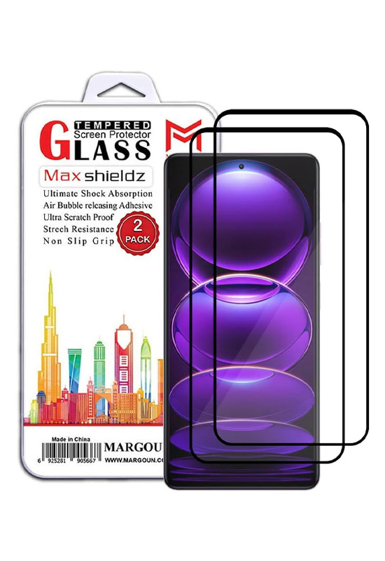2 Pack for Xiaomi 12 Pro Screen Protector Side Black