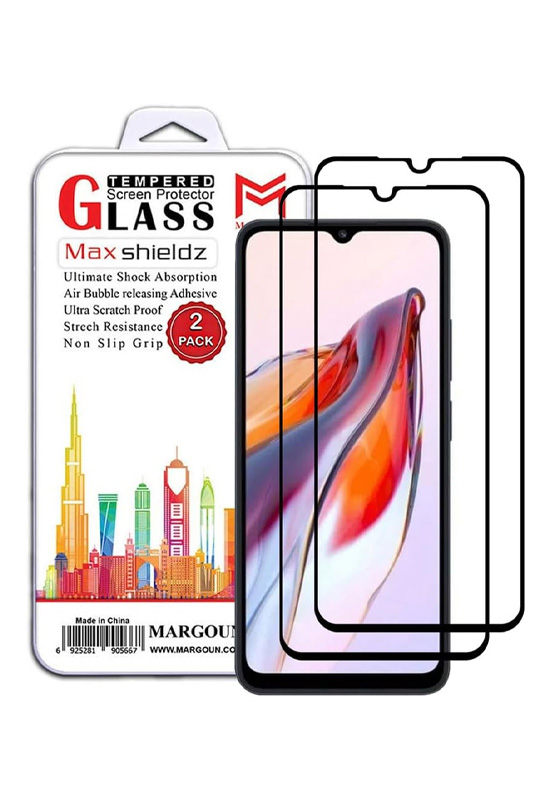 2 Pack for Xiaomi Mi 12C Screen Protector Side Black