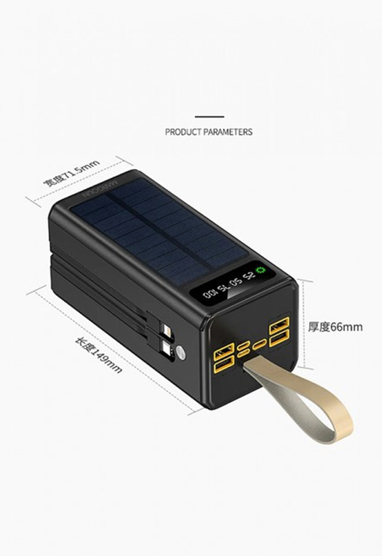  New Solar Power Bank 50000mAh (Black)