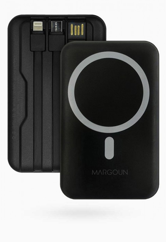 Magnetic Battery Pack 10000mAh Wireless Power Bank (Black)